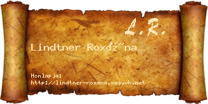 Lindtner Roxána névjegykártya