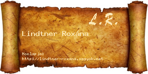 Lindtner Roxána névjegykártya
